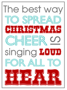 Christmas Cheer Printable - Red and Teal