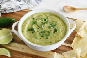 Best Ever Roasted Tomatillo & Avocado Salsa Verde