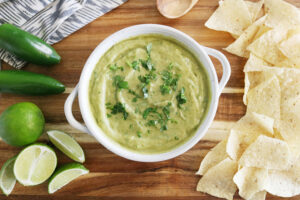 The Best Roasted Tomatillo & Avocado Salsa Verde