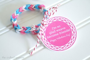 Loom Band Printable Valentine's Tag