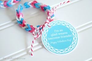 Loom Band Printable Valentine's Tag