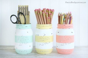 Spring Inspired Striped Jars - The Crafted Sparrow