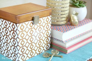 Stenciled Wood Box