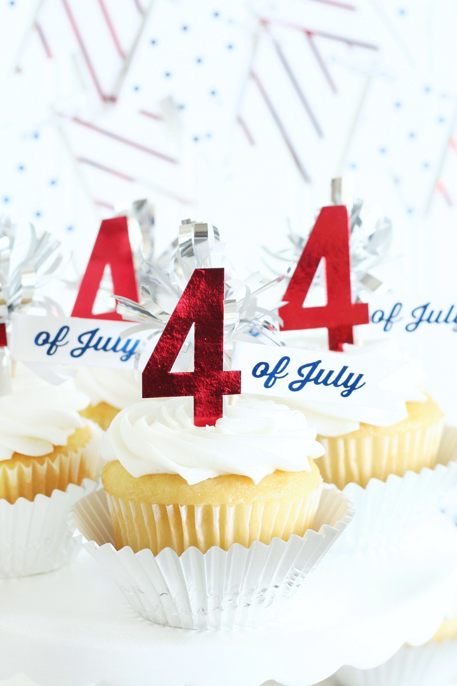 4th Of July Cupcake Toppers