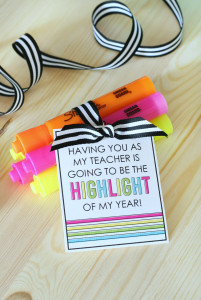 Highlighter Teacher Gift Tags