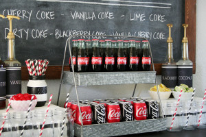 Make any party or gathering a hit with a make it yourself Coca-Cola Soda Bar!