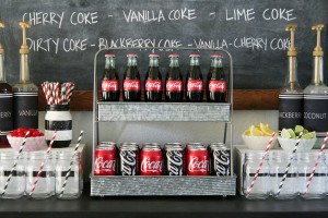 Make any party or gathering a hit with a make it yourself Coca-Cola Soda Bar!