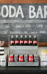 Make any party or gathering a hit with a make it yourself Coca-Cola Soda Bar!