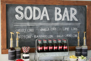 Make any party or gathering a hit with a make it yourself Coca-Cola Soda Bar!