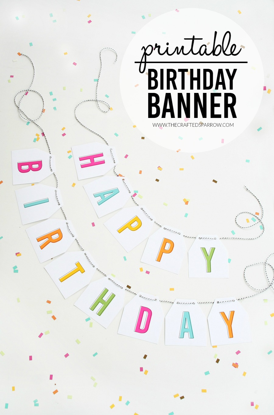Bells N Whistles PINK Happy Birthday Cake Topper Banner