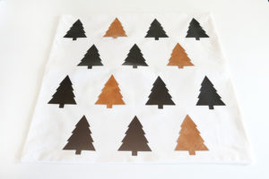 DIY Faux Leather Christmas Tree Pillow