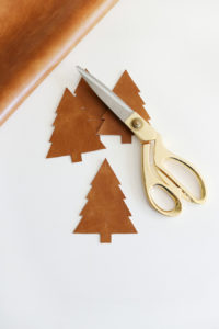 DIY Faux Leather Christmas Tree Pillow