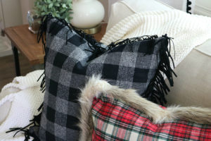 DIY Flannel Christmas Pillows