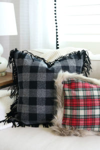 DIY Flannel Christmas Pillows