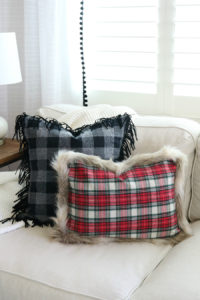 DIY Flannel Christmas Pillows