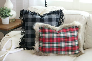 DIY Flannel Christmas Pillows