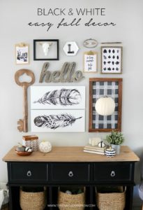 Black & White Easy Fall Decor