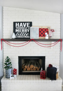 Buffalo Check Holiday Mantel