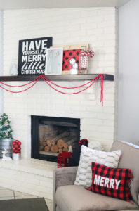 Buffalo Check Holiday Mantel and Decor