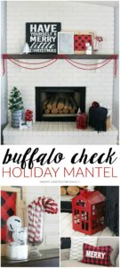 Buffalo Check Holiday Mantel and Decor