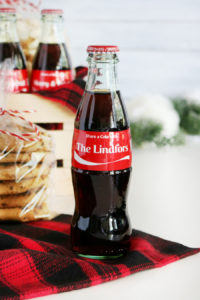 Coca-Cola Christmas Gift Basket Idea with Personalized #ShareACoke Coca-Cola Bottles