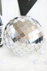 DIY New Years Eve Mirror Ball Decor