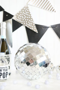 DIY New Years Eve Mirror Ball Decor