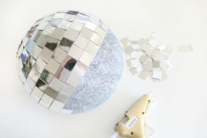 DIY New Years Eve Mirror Ball Decor