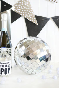 DIY New Years Eve Mirror Ball Decor