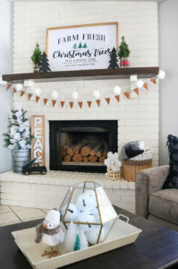 Leather & Flannel Christmas Mantel