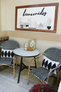 Black & White Fall Porch