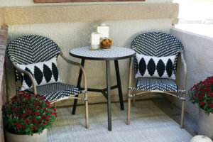 Black & White Fall Porch