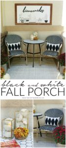 Black & White Fall Porch