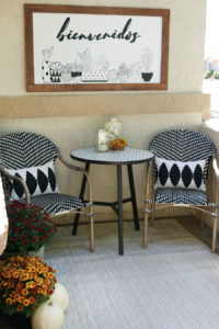 Black & White Fall Porch