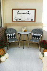 Black & White Fall Porch