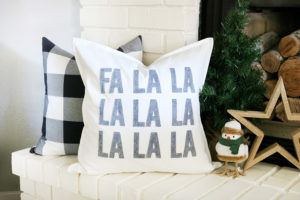 DIY Fa La La Christmas Pillow