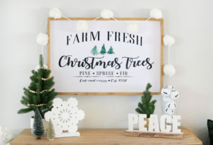 Black & White Simple Christmas Entry Decor