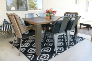 Black & White Modern Farmhouse Patio Decor