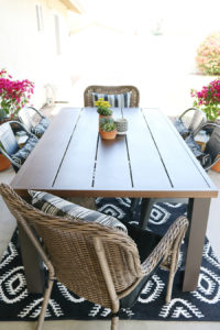 Black & White Modern Farmhouse Patio Decor