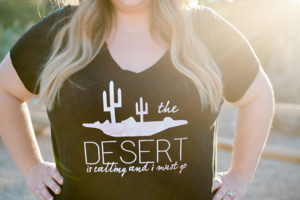 DIY The Desert is Calling T-Shirt using Cricut Patterned Iron-On