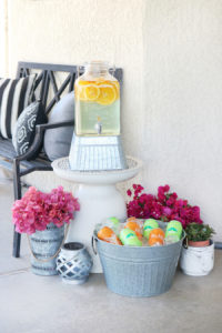 Create easy beverage stations for outdoor entertaining with products from the BHG Live Better line for Walmart.