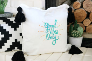 Good Vibes Easy Iron-On Pillow