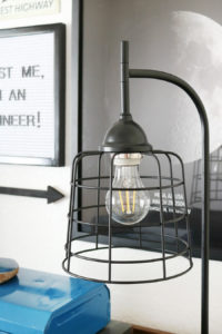 Teen Boy's Room Decor - Better Homes & Gardens Caged Metallic Accent Lamp