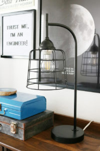 Teen Boy's Room Decor - Vintage Inspired Cage Lamp