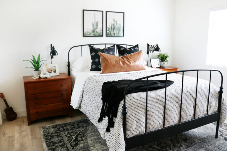 Black And White Boho Bedroom Decor