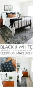 Black & White Boho Inspired Bedroom Makeover