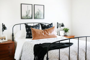 Black & White Boho Inspired Bedroom with Neutral Colors