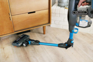 Shark IONFlex Cordless Ultra-Light Vacuum can get under furniture easily.