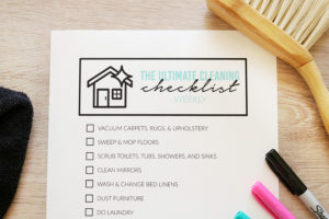 The Ultimate Cleaning Checklist - Montly Printable Checklists for Cleaning