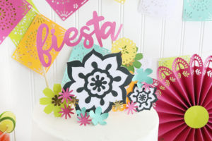 Easy DIY Fiesta Inspired Cake Toppers made with the Cricut Maker